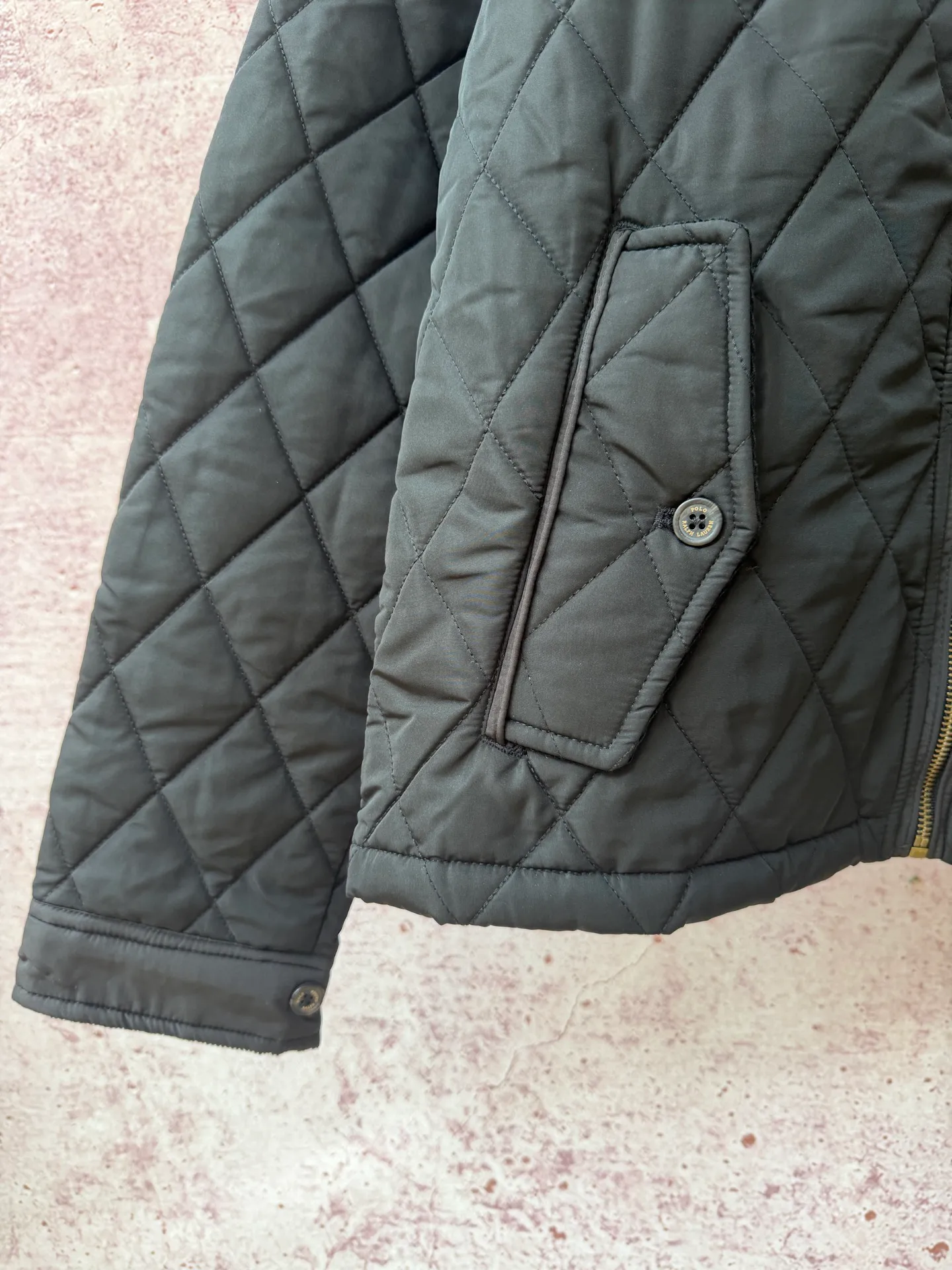 P420 Raff's new diamond-shaped plaid workwear cotton jacket, customized hardware accessories, fine workmanship inside and outside to maintain the original details, simple version, old money style, casual matching, workmanship details restored, diamond-shaped grid stitching inside and outside, fixed, first choice for autumn wear, full of details
